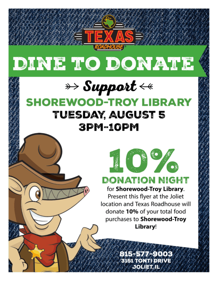 Dine to Donate flyer