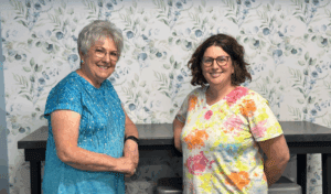Friends of the Library posing in new study room