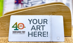 Library Card with "Your Art Here" on it