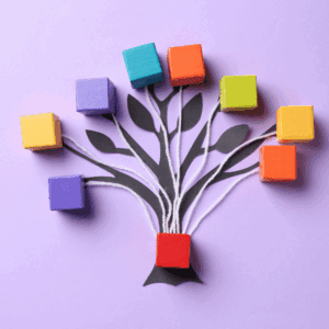 Modern depiction of family tree